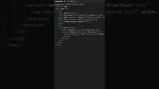 Marquee Tag in Html #shorts