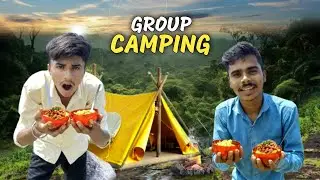 Group camping in pahad ll mountain with camping 🏕️ l camping in pahad forest #camping#funny#viral ⛰️