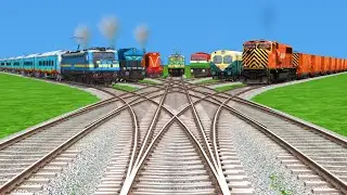 7* train crossing At Curved Diamond Railroad tracks ll dangerous railway track 2025