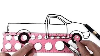 How to Draw a Ford F-150 Pickup Truck 2006 Step by Step 🚚 | Easy Car Drawing | Drawing Ways