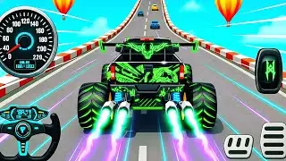 Mega Ramp Monster Car Racing 3D - Extreme Car Stunts -Android Gamepla #MegaRamp #3DGames #CarRacing