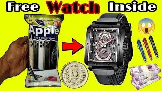 OMG Got Smart Calculator Watch 😱 Inside Apple Snacks ! Free Gifts inside ! 5 rs Only