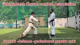 Karate basic - application of gedan bari/gayaku zuki by sensei delwar h Iqbal #martialarts #shotokan