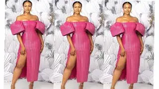 Offshoulder Victoria corset gown with structured sleeve cutting & stitching [Detailed]