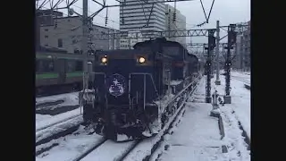 （非HD）「カシオペア」と「北斗星ニセコスキー号」　札幌駅
