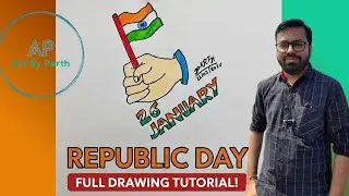 26 January Republic Day Drawing 2026 | Easy Step by Step Tutorial for Beginners | 77th Republic Day