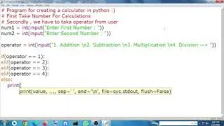 How to create a calculator in Python ? | Python Tutorial | Binary 2.0