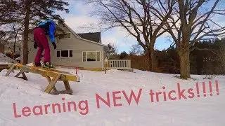 Skiing Sessions! Learning how to Blind 270 off a RAIL!