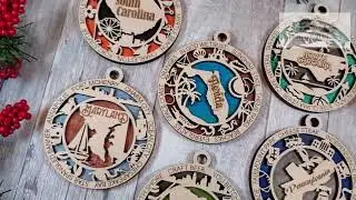 Custom United States Ornaments