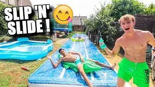 WORLDS LARGEST AIRTRACK SLIP 'N' SLIDE !
