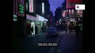 Late 1960s Soho at Night, London in HD from 35mm