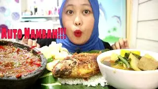 AUTO NAMBAH!!! MUKBANG SAYUR ASEM + IKAN NILA + SAMBAL TERASI + IKAN ASIN