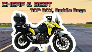 Top box for Vstrom 250 | Saddle Stay and Saddle Bags | Touring Modified