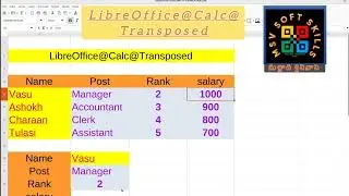 Libreoffice@Calc@Transposed option మనకు ఎలా use అవుతుందో చూద్దాం @ecourts 🤝