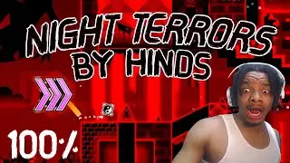 GEOMETRY DASH NIGHT TERRORS 100% [INSANE DEMON] FLUKE FROM 65% WHILE TALKING TO ROOMMATE