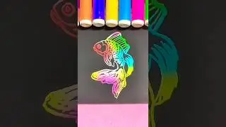 A fun and entertaining artwork on rainbow paper #shorts #magic #compose #art #cartoon #movie #music