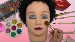 ASMR makeup on Mannequin ( no talking)