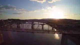 Aerial afternoon in Downtown Chattanooga