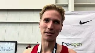 Luke Houser Reacts to 3rd Place in 1500m Behind Hobbs Kessler at US Indoor Championships