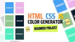 Create a Color Generator with HTML, CSS, and JavaScript  Beginner Project Tutorial