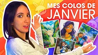 Mon bilan coloriage de janvier 2026 | Coloriages terminés + coloriages en cours | Disney, mystère
