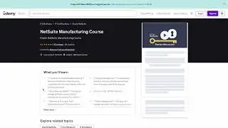 NetSuite Manufacturing Course
