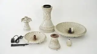 XBrand Instructional Step by Step Video-Classic Ceramic 3-Tiered Garden Water Fountain (ST-2004-GR)