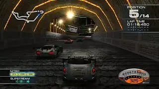 Ridge Racer 7 Maker's Trial ROLLING THUNDER with WildGang at Crossbay Tunnel R [Control view]