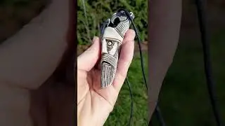 Unique bone carving. ODIN amulet. God &Oacute;&eth;inn jewelry. Scandinavian artwork. Viking style jewellery.