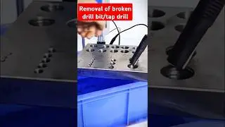 Removal of broken drill bit or tap drill #machinists #drill #drilling #tapping #tappingmachine #edm