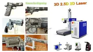 firearm gun glock slide steel laser engraving machine fiber laser marking machine 50W 60W 100W JPT