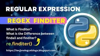 what is finditer and difference between findall and finditer  | Regex finditer in Python