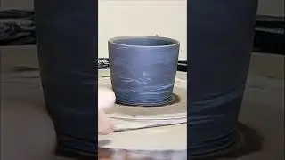 Pottery Making - Blue&Bkack Agateware #shorts