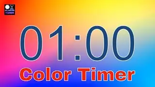 1 Minute with alarm color timer every second color changes #countdown  #colors | 60 seconds