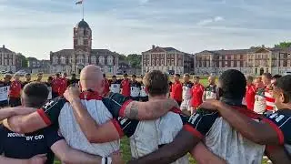 FIJIAN SOLDIERS SING WITH BRITISH OFFICER CADETS POST MATCH ❤️