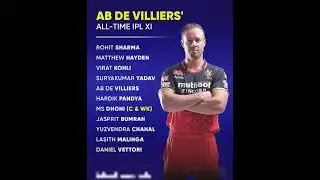 AB DEVILLIERS ALL TIME IPL PLAYING XI #viral #cricket #trending