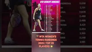 🎾 WTA Women&rsquo;s Tennis Rankings 2025 | Top 20 Players 🌟.
