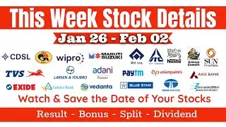 This Week Result, Dividend, Bonus & Split Details #dividend #stockmarket #dividendstocks2026