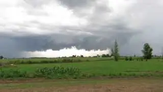 Two Thunderstorm Cells Merging June 28, 2013 Aroma, IN