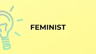 What is the meaning of the word FEMINIST?