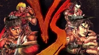 Street Fighter X Tekken: Ryu & Ken VS Jin & Kazuya! (Com VS Com/Scramble Battle)
