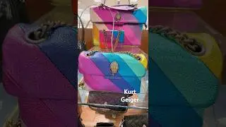 KURT GEIGER LONDON KENSINGTON METALLIC RAINBOW STRIPE XXL SHOULDER BAG VON MAUR #kurtgeiger