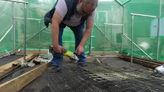 Polytunnel Build Part 6 - Building a potting bench & staging tops and panicing about the rain