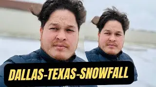 First Snow of the Year in Dallas Texas | Live Reactions and Street Tour