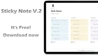 How to Take Sticky note in notion