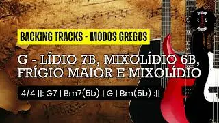 GUITAR TRAINING: Backing Track: L&iacute;dio 7b, Mixol&iacute;dio 6b, Fr&iacute;gio Maior e Mixol&iacute;dio