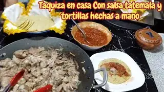 Hoy de antojo preparamos unos tacos de bistec con salsa tatemada y tortillas hechas a mano. 