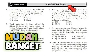 SOAL-SOAL ARIMATIKA SOSIAL‼️(PART 1)