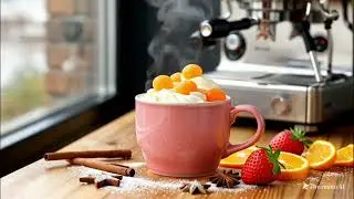 Winter Caf&eacute; Ambience ❄️ | Cozy Hot Chocolate & Soft Snowfall