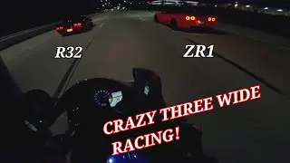 Full Night of Street Racing with Nitrous!!! R32 GTR